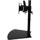 StarTech.com Dual Monitor Stand, Horizontal, For up to 24" (17.6lb/8kg) VESA Monitors, Black, Adjustable Monitor Stand, Steel & Aluminum