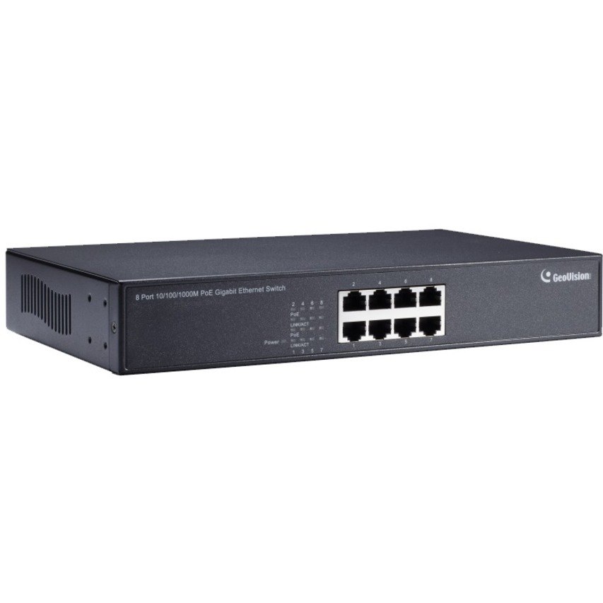 GeoVision GV-POE0810 8-Port Gigabit 802.3at PoE Switch