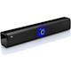 Adesso Xtream S6 Portable Bluetooth & Aux Sound Bar Speaker - 10W x 2 -Black - 3.5mm - Rechargeable Battery - Volume Control Knob - Wired/Wireless