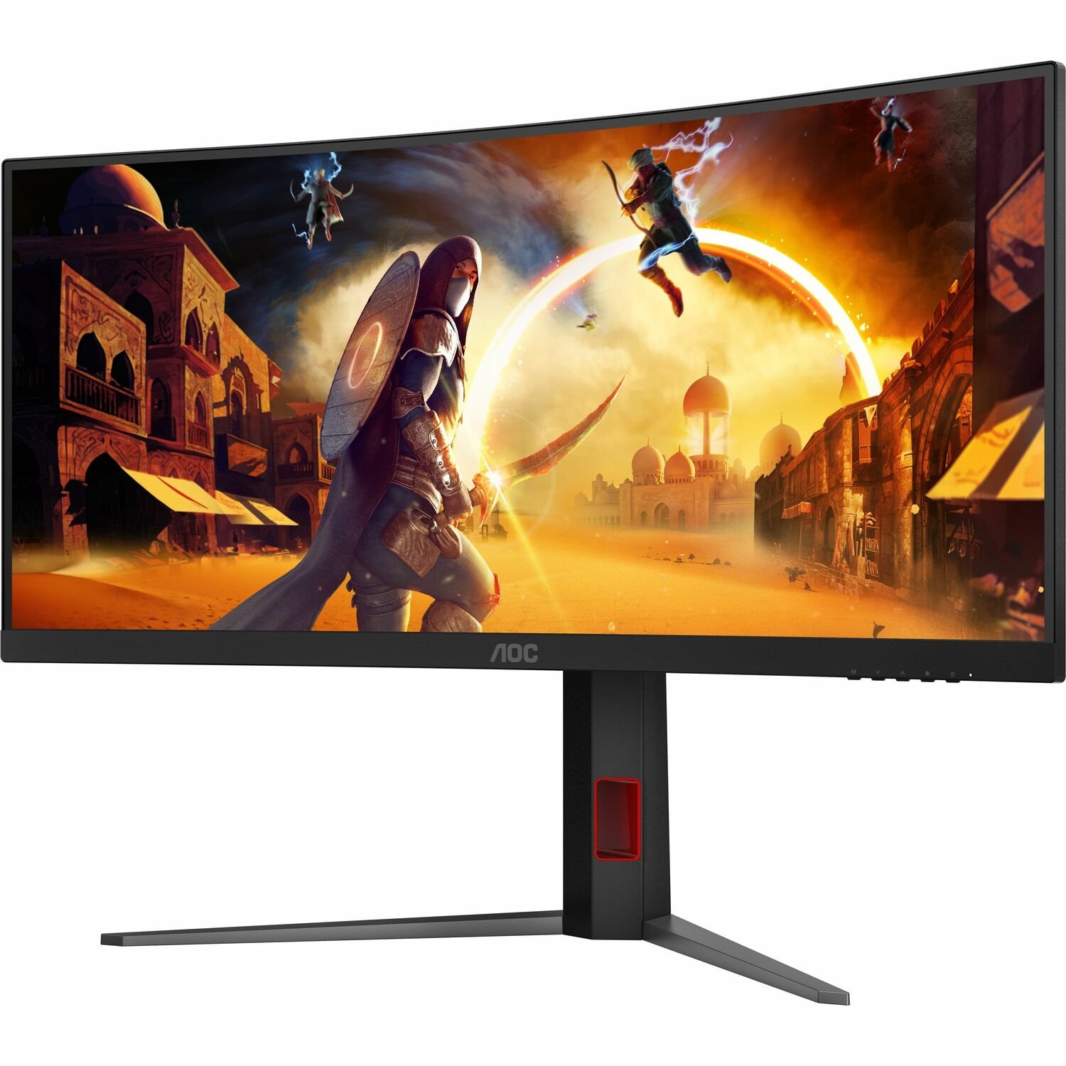 AOC CU34G4 34" Class UW-QHD Curved Screen LCD Monitor - Black