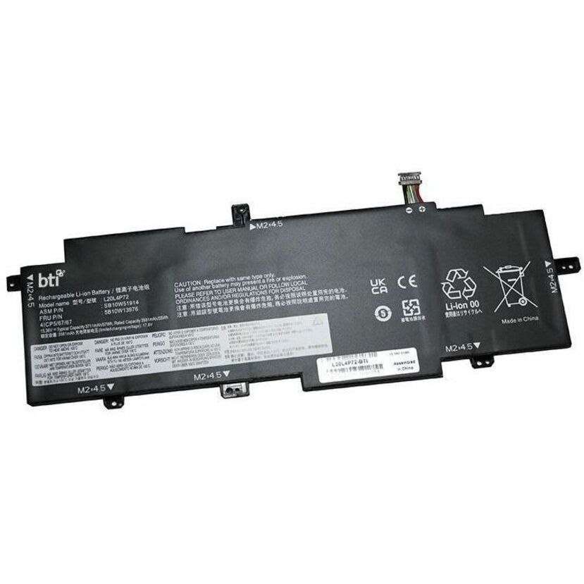 BTI L20L4P72-BTI 4-CELL 15.36V LI-ION NOTEBOOK BATTERY FOR LENOVO THINKPAD T14S GEN 2, T14S GEN 2 20WM, T14S GEN 2 20WN, T14S GEN 2 20XF, T14S GEN 2 20XG