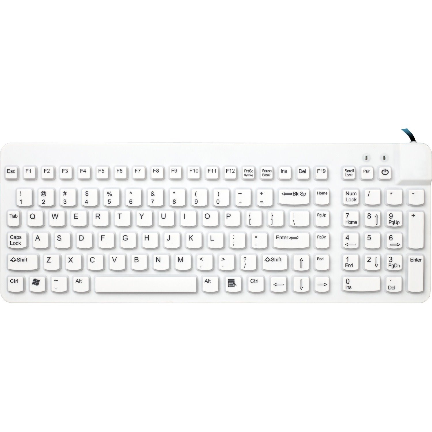 Man & Machine Low Profile Premium Waterproof Disinfectable Keyboard