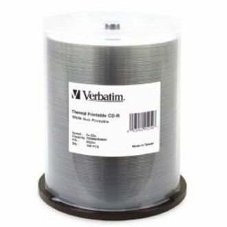 Verbatim 95254 CD Recordable Media - CD-R - 52x - 700 MB - 100 - White