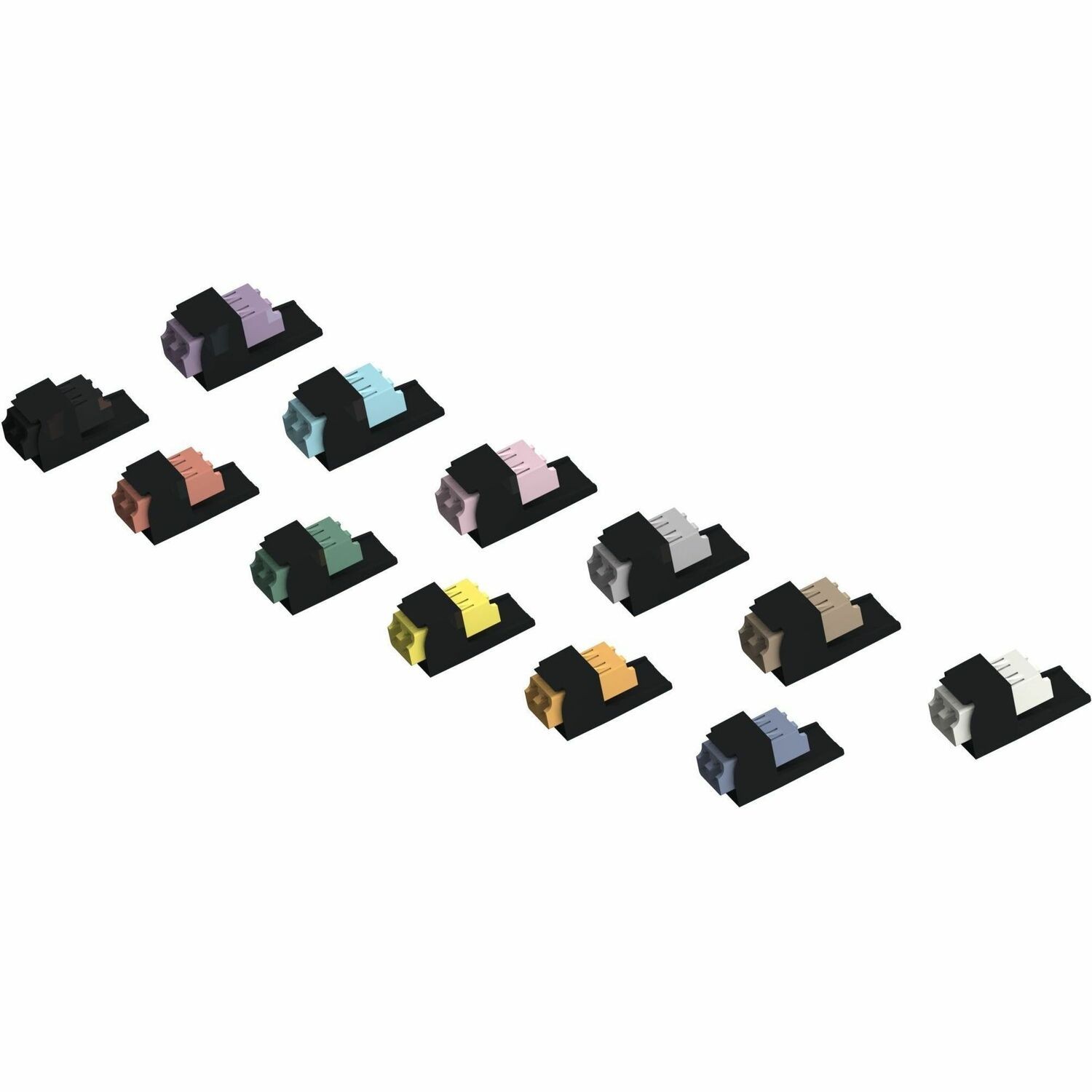 Panduit Mini-Com Keyed G-Violet/Non-Keyed LC Duplex, Black Module