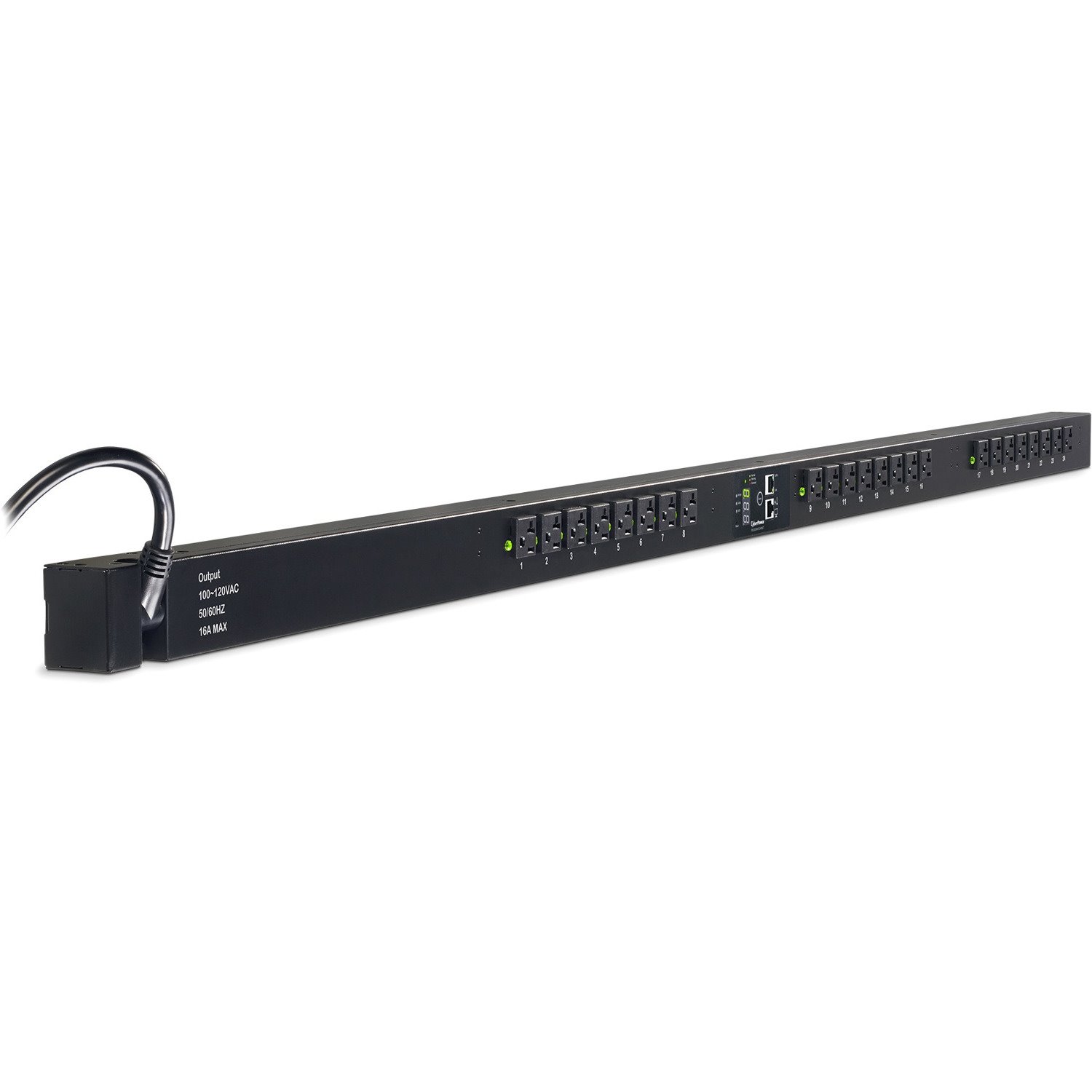 CyberPower Switched PDU RM 0U PDU20SWVT24FNET 20A 120V 24-Outlets