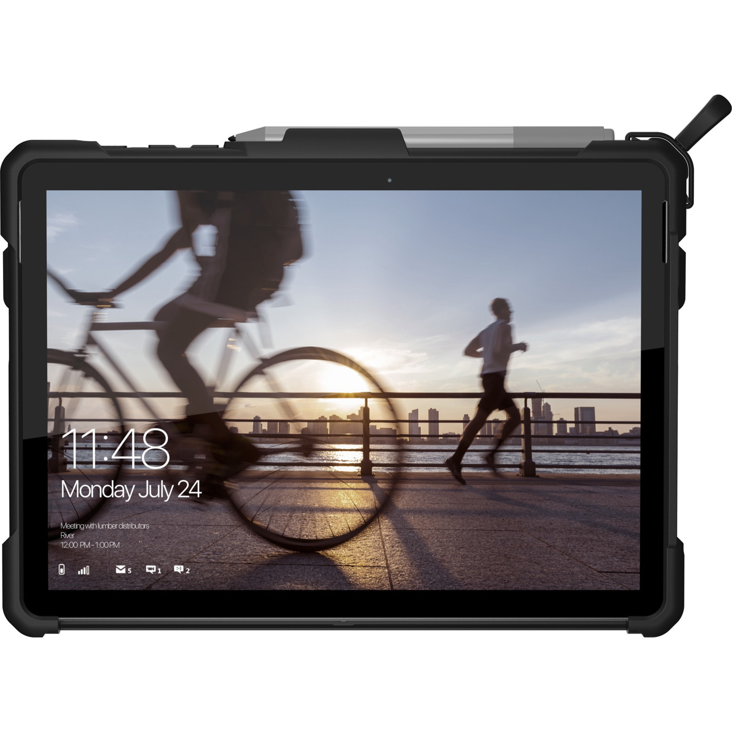 Urban Armor Gear Plasma Carrying Case for 10.5" Microsoft Surface Go, Surface Go 2, Surface Go 3 Tablet, Keyboard, Stylus - Ice, Translucent