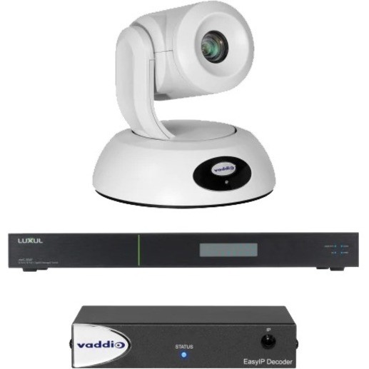 Vaddio EasyIP 20 Video Conferencing Base Kit - With Professional IP PTZ Camera and Switch - White