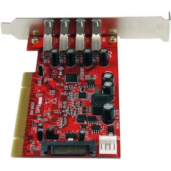 STARTECH.COM 4 PORT PCI SUPERSPEED (5GBPS) USB 3.0 ADAPTER CARD WITH SATA / SP4 POWER - TA