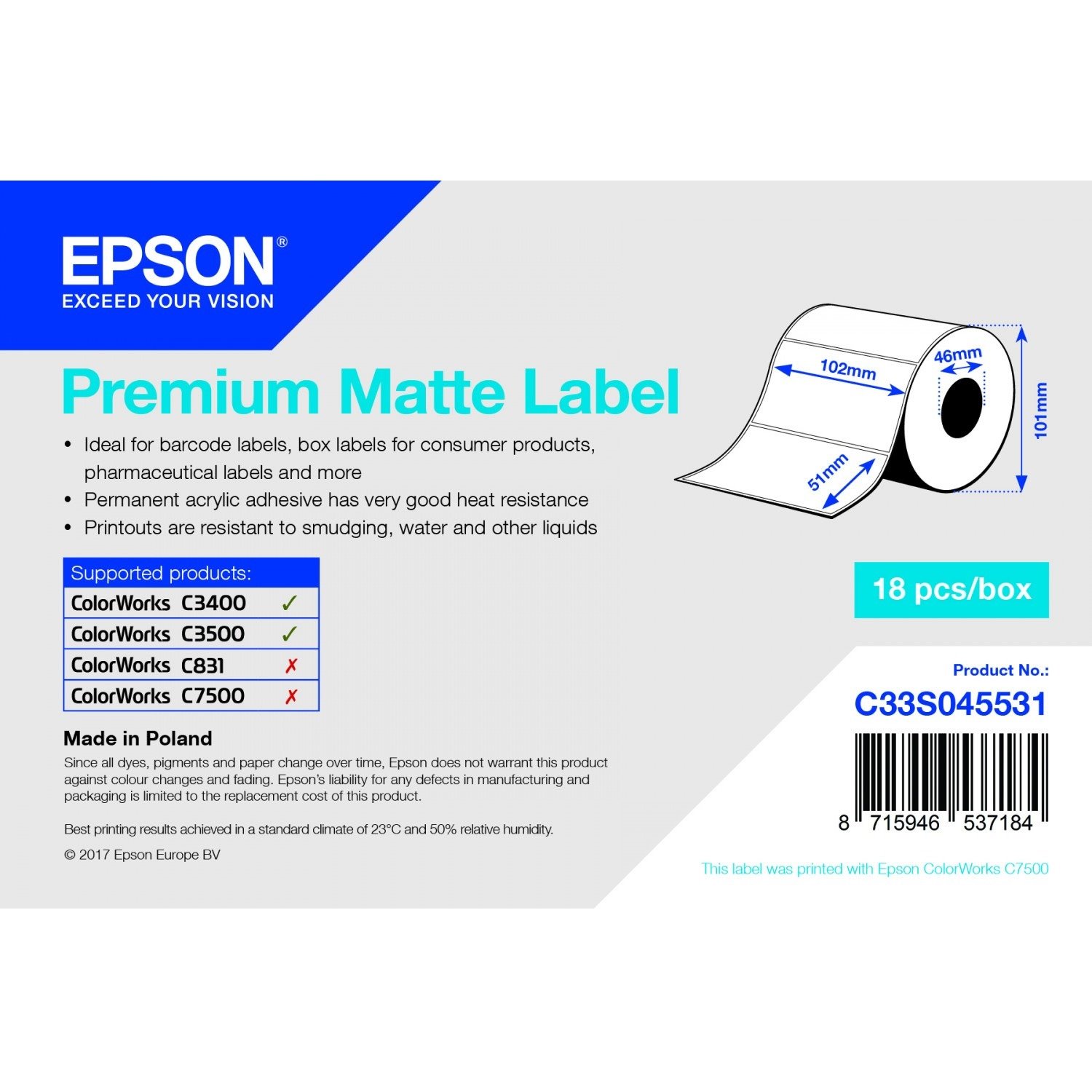 Epson Premium Multipurpose Label