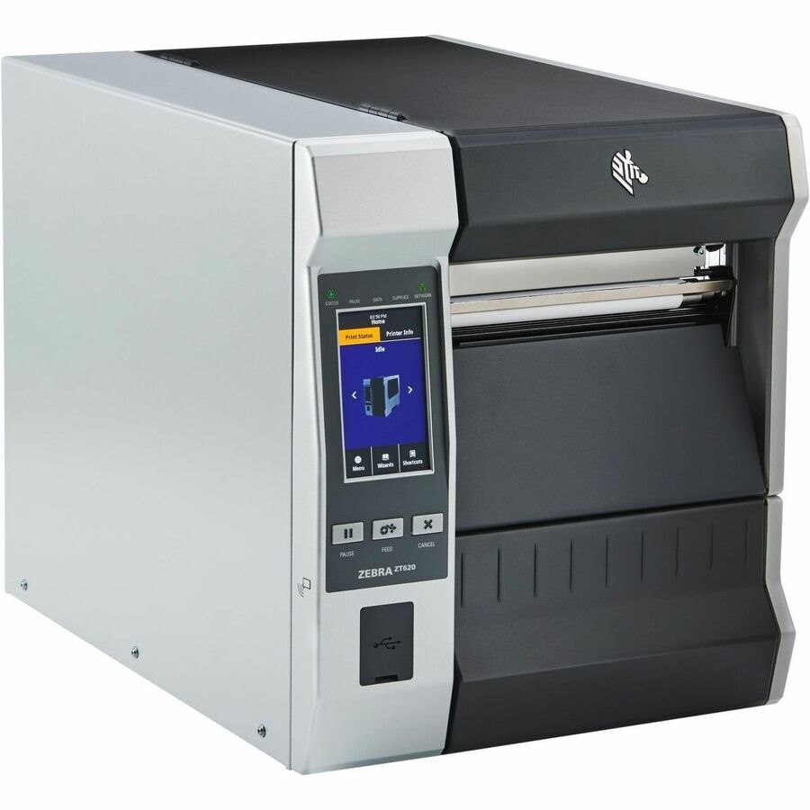 Zebra ZT620 Industrial, Desktop Direct Thermal/Thermal Transfer Printer - Monochrome - Label Print - Gigabit Ethernet - USB - USB Host - Serial - Bluetooth