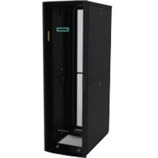 HPE Enterprise 42U Floor Standing Rack Cabinet for LAN Switch, Patch Panel1075 mm Rack Depth - Black, Silver - TAA Compliant