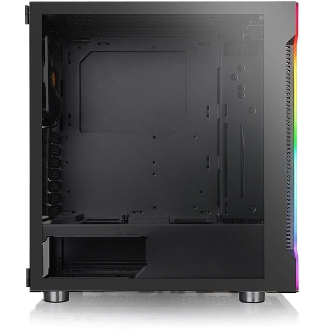 Thermaltake H200 TG RGB Computer Case - Mini ITX, Micro ATX, ATX Motherboard Supported - Mid-tower - SPCC, Tempered Glass - Black