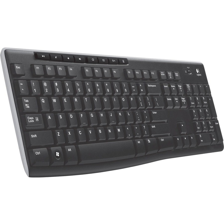Logitech K270 Keyboard - Wireless Connectivity - USB 2.0 Interface - Czech - Black