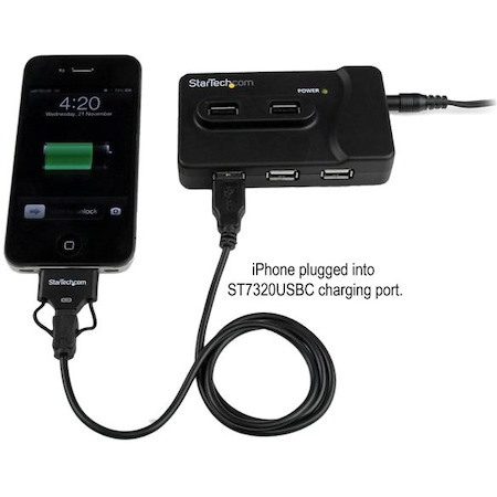 StarTech.com 6 Port USB 3.0 / USB 2.0 Combo Hub with 2A Charging Port â€" 2x USB 3.0 & 4x USB 2.0