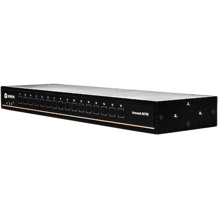 Vertiv Avocent AV116 KVM Switch | 16 port | Rackmount | Desktop | Single-User | USB | OSD | Touch Button | Hotkey | Cascade | Internal Power Supply