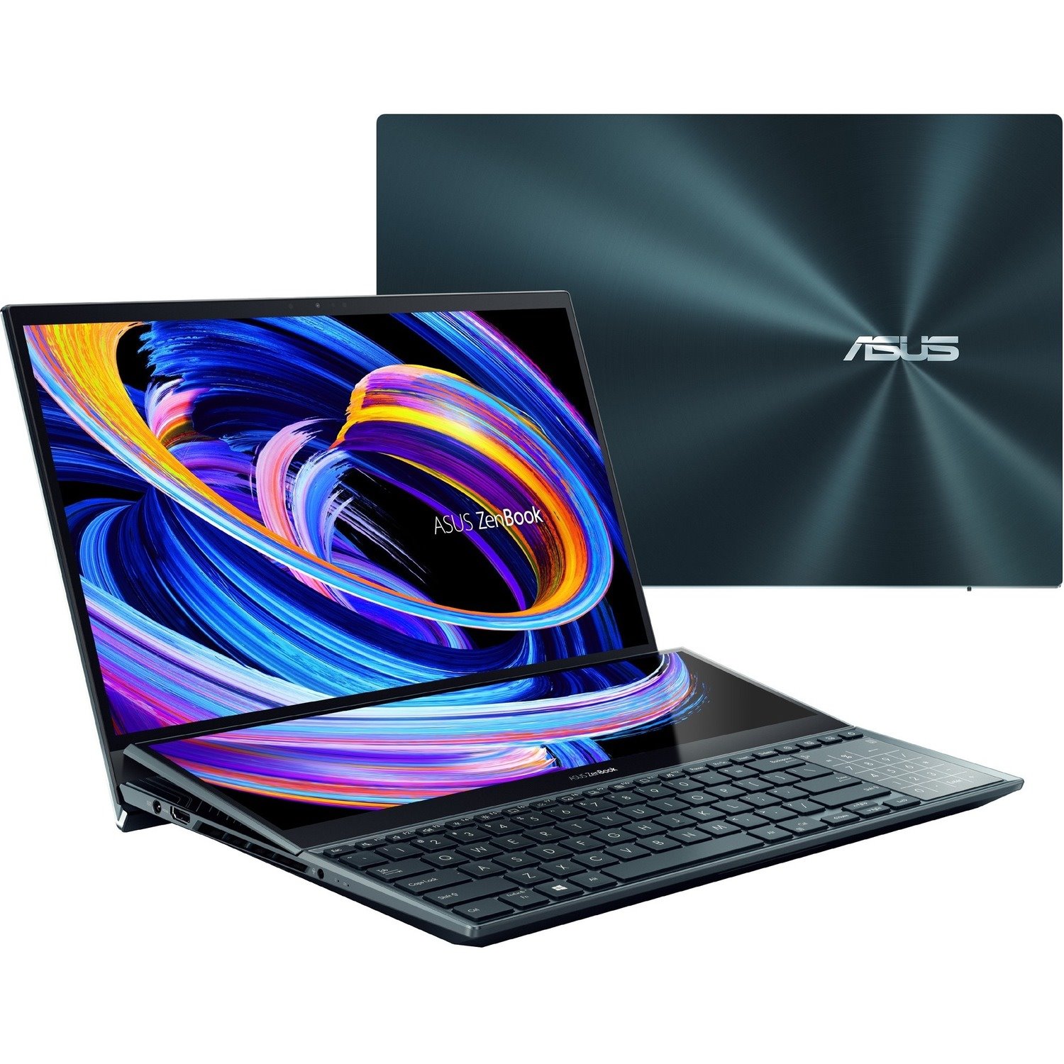 Asus ZenBook Pro Duo 15 UX582 UX582HS-XH99T 15.6" Touchscreen Notebook - 4K UHD - Intel Core i9 11th Gen i9-11900H - 32 GB - 1 TB SSD - Celestial Blue