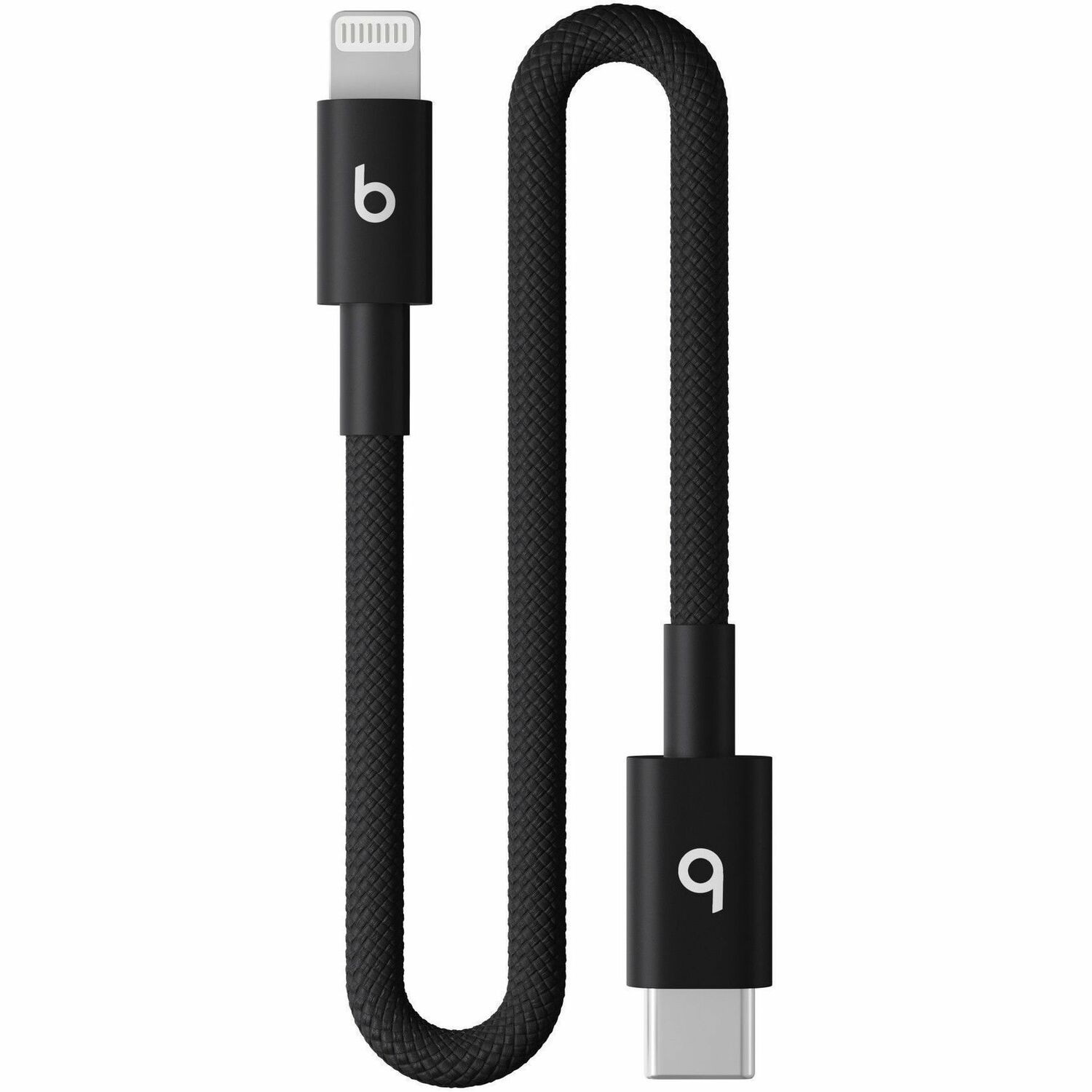 Beats by Dr. Dre USB-C to Lightning Woven Short Cable (20 cm / 8 in.) - Bolt Black