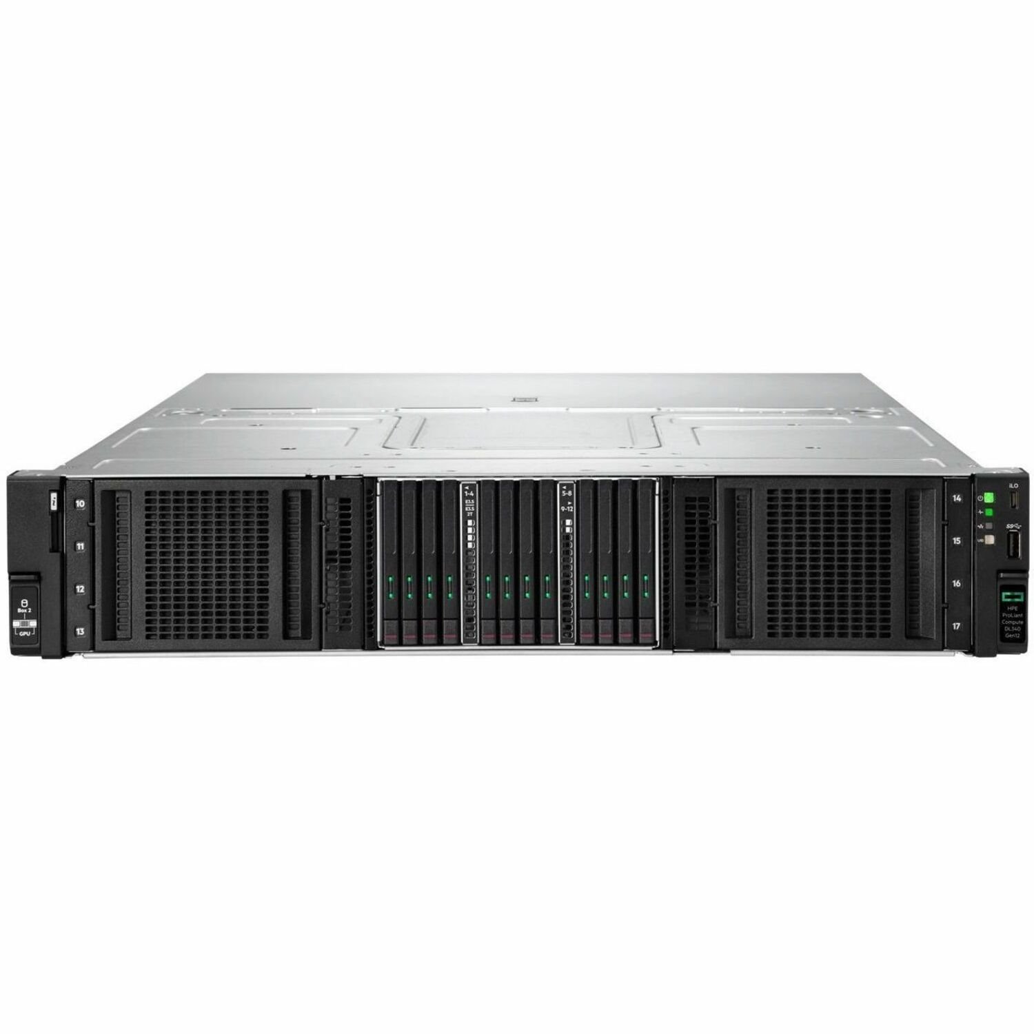 HPE ProLiant DL340 Gen12 2U Rack Server - 1 x Intel Xeon 6505P 2.20 GHz - 64 GB RAM - 960 GB SSD - (2 x 480GB) SSD Configuration - Serial ATA/600, 12Gb/s SAS, NVMe Controller