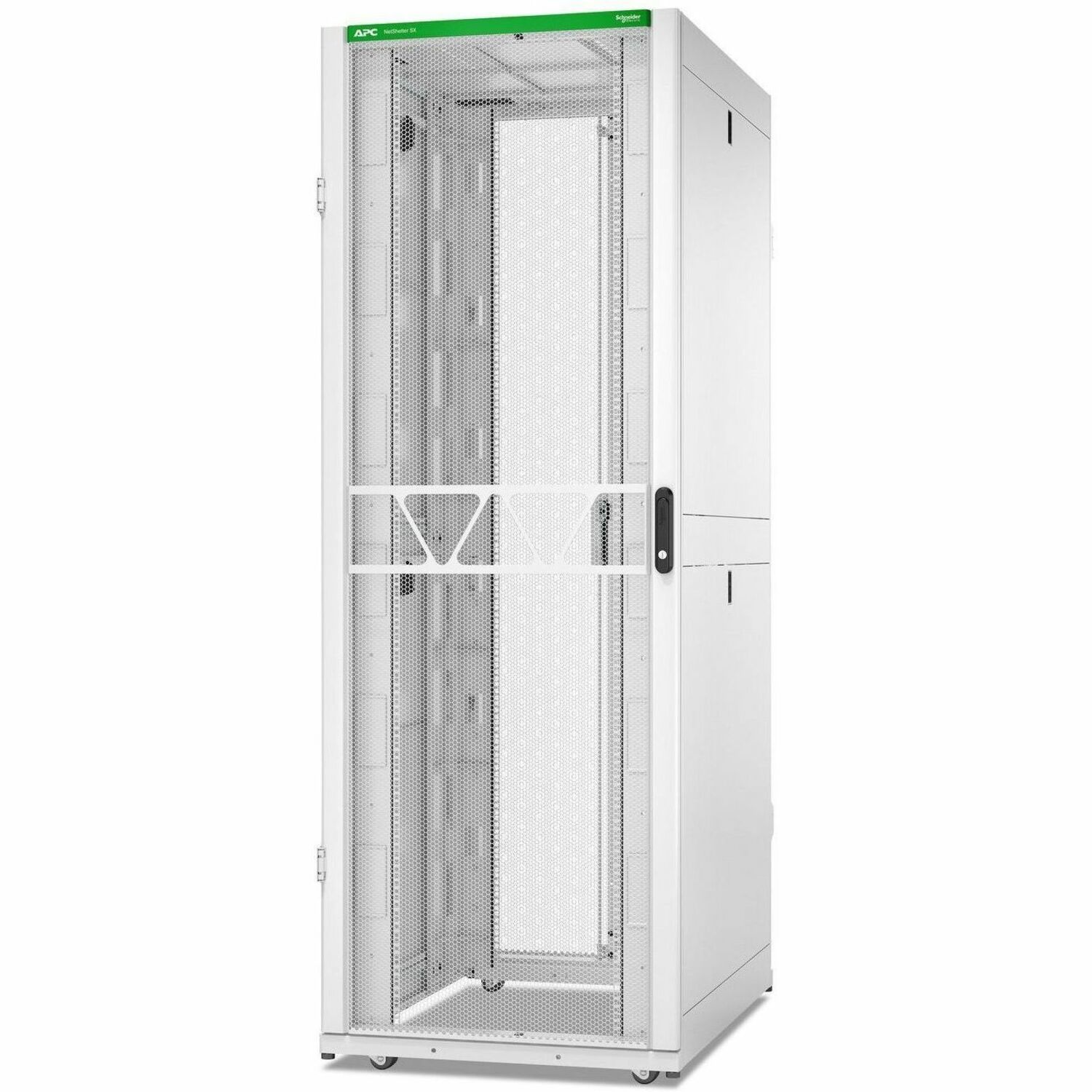 APC NetShelter SX Server Rack Gen 2, 45U, 2124H x 750W x 1070D mm, w/ Sides, White [TAA]