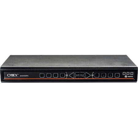 Vertiv Avocent Cybex Secure Desktop KVM Switch, 4 Port, Common Access Card, Touch Screen Support, NIAP Version 4.0, TAA Compliant (SCM145DPH-400)