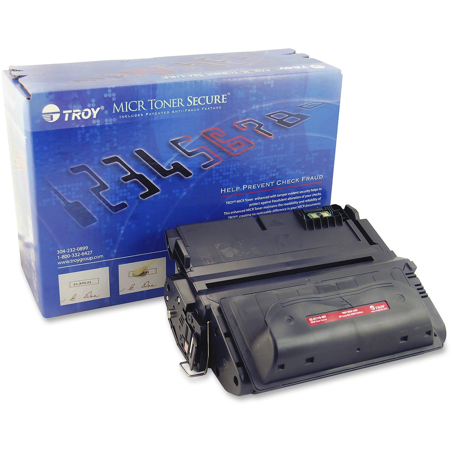 Troy MICR Laser Toner Cartridge Q1338A - Black - 1 Each