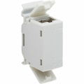 Eaton Tripp Lite Series Cat6a Shielded In-Line DIN-Rail Mountable Snap-In Coupler (RJ45 F/F), TAA