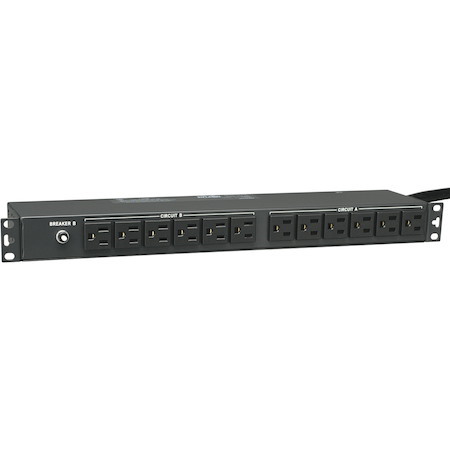 Eaton Tripp Lite Series 2.9kW Single-Phase 120V Basic PDU, 24 NEMA 5-15R Outlets, NEMA L5-30P Input, 15 ft. (4.57 m) Cord, 1U Rack-Mount