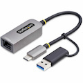 StarTech.com 2.5GbE USB-C to Ethernet Adapter with USB-A Converter, NBASE-T NIC, USB 3.0 Type-C 2.5/1G Multi Speed Network, USB 3.1 RJ45
