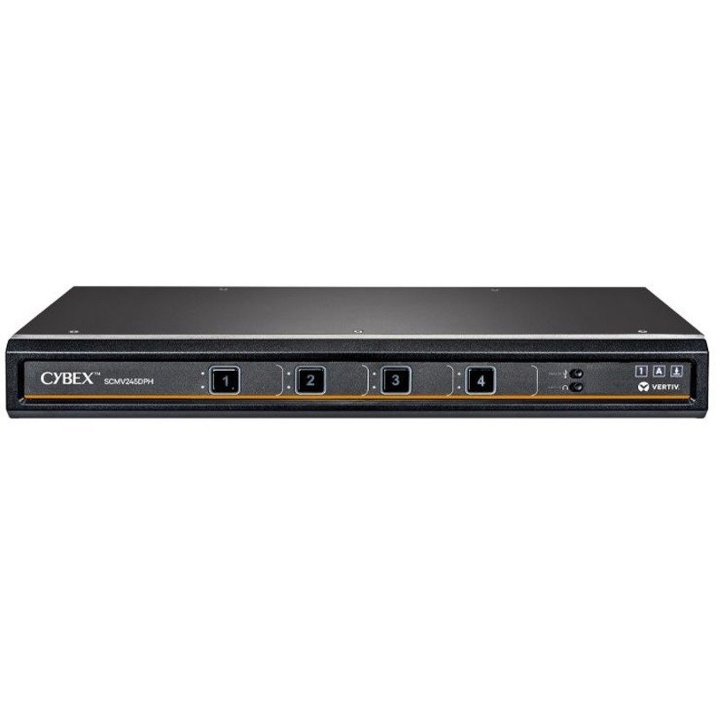 Vertiv Avocent Cybex Secure MultiViewer KVM Switch, 8 Port, Cursor Navigation Switching, NIAP Version 4.0 Certified, TAA Compliant (SCMV285DPH-400)