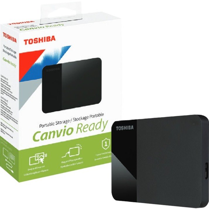 Toshiba Canvio Ready HDTP320XK3AA 2 TB Portable Hard Drive - External - Black