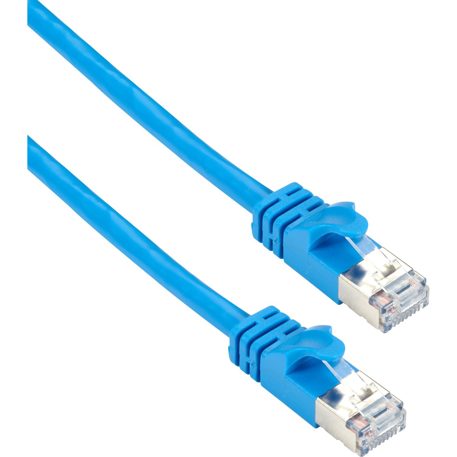 Black Box CAT6A 500-MHz STR Patch CBL Slim Molded Snagless Boot - F/UTP, CM PVC, BL, 20FT