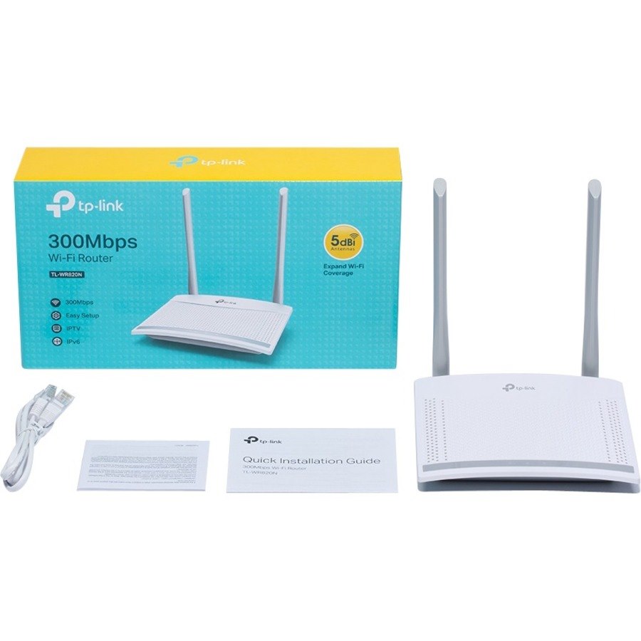 TP-Link TL-WR820N Wi-Fi 4 IEEE 802.11n Ethernet Wireless Router