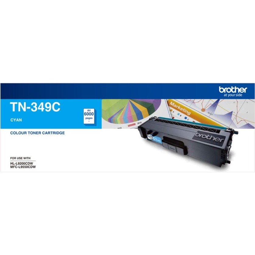 Brother TN-349C Original Laser Toner Cartridge - Cyan Pack