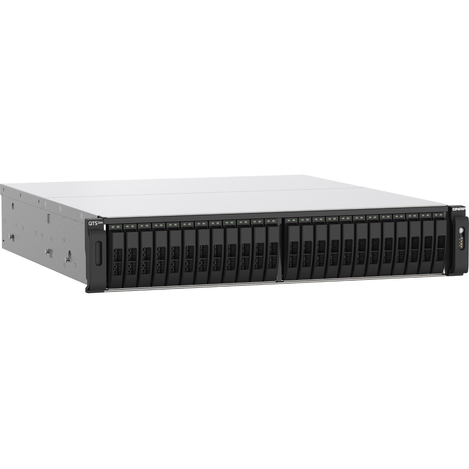 QNAP TS-H2490FU-7302P-256G 24 x Total Bays SAN/NAS Storage System - 5 GB Flash Memory Capacity - AMD EPYC 7302P Hexadeca-core (16 Core) 3 GHz - 256 GB RAM - DDR4 SDRAM - 2U Rack-mountable