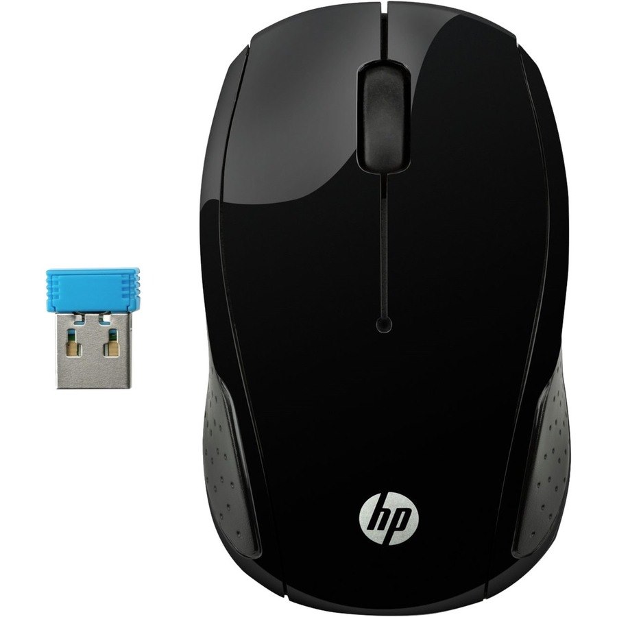 HP 200 Mouse - Radio Frequency - USB - Optical - Black