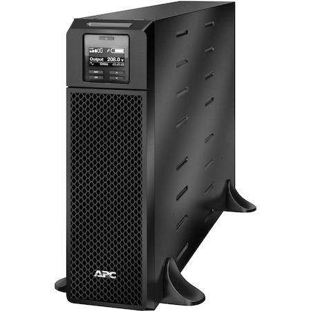 APC Smart-UPS On-Line, 5kVA, Tower, 208V, 4x C13+4x C19 IEC outlets, Network Card+SmartSlot, Extended runtime, W/O rail kit