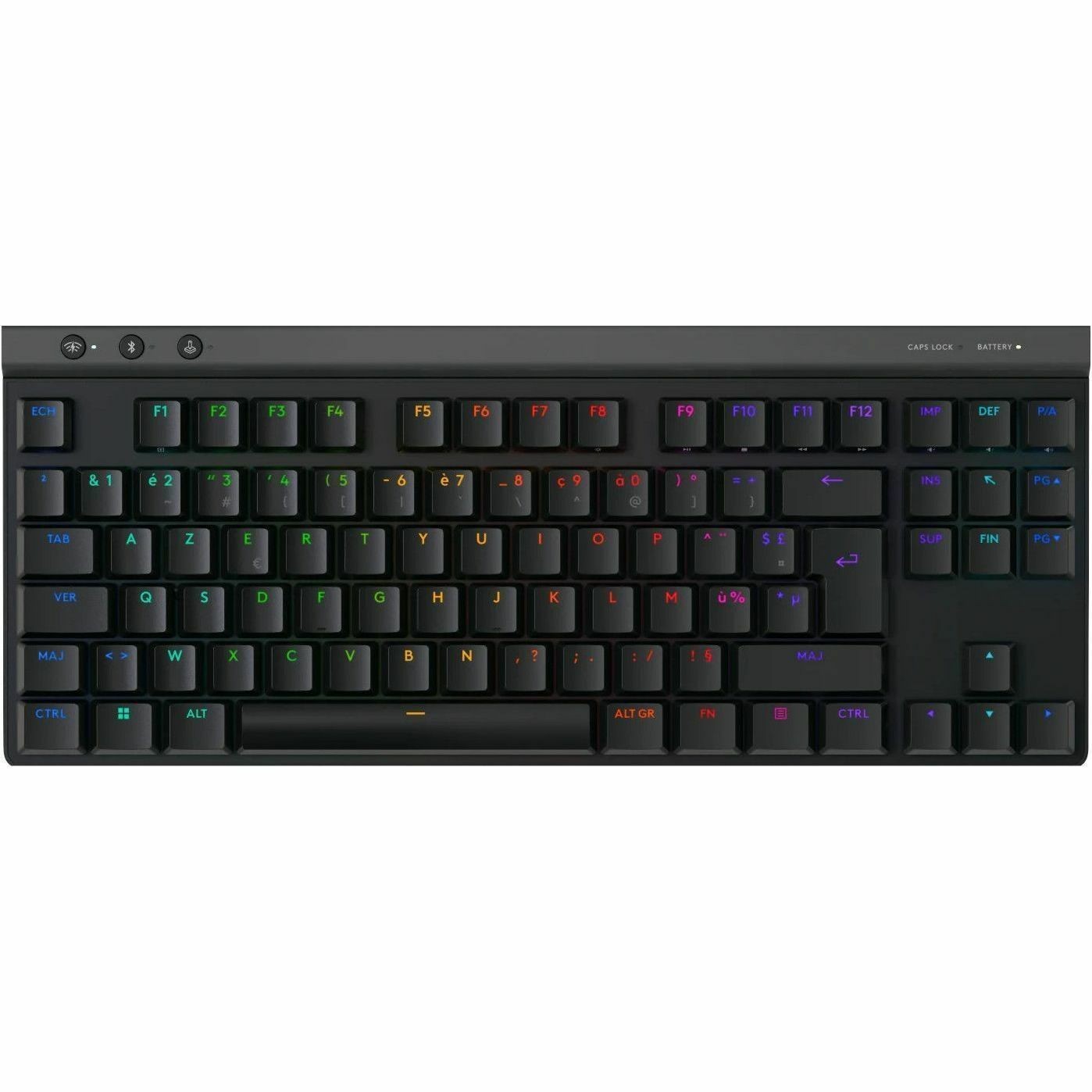 Logitech G G515 LIGHTSPEED TKL Gaming-toetsenbord - Bedraad/draadloos Verbinding - USB type A Interface - RGB LED - Frans - AZERTY indeling - Zwart