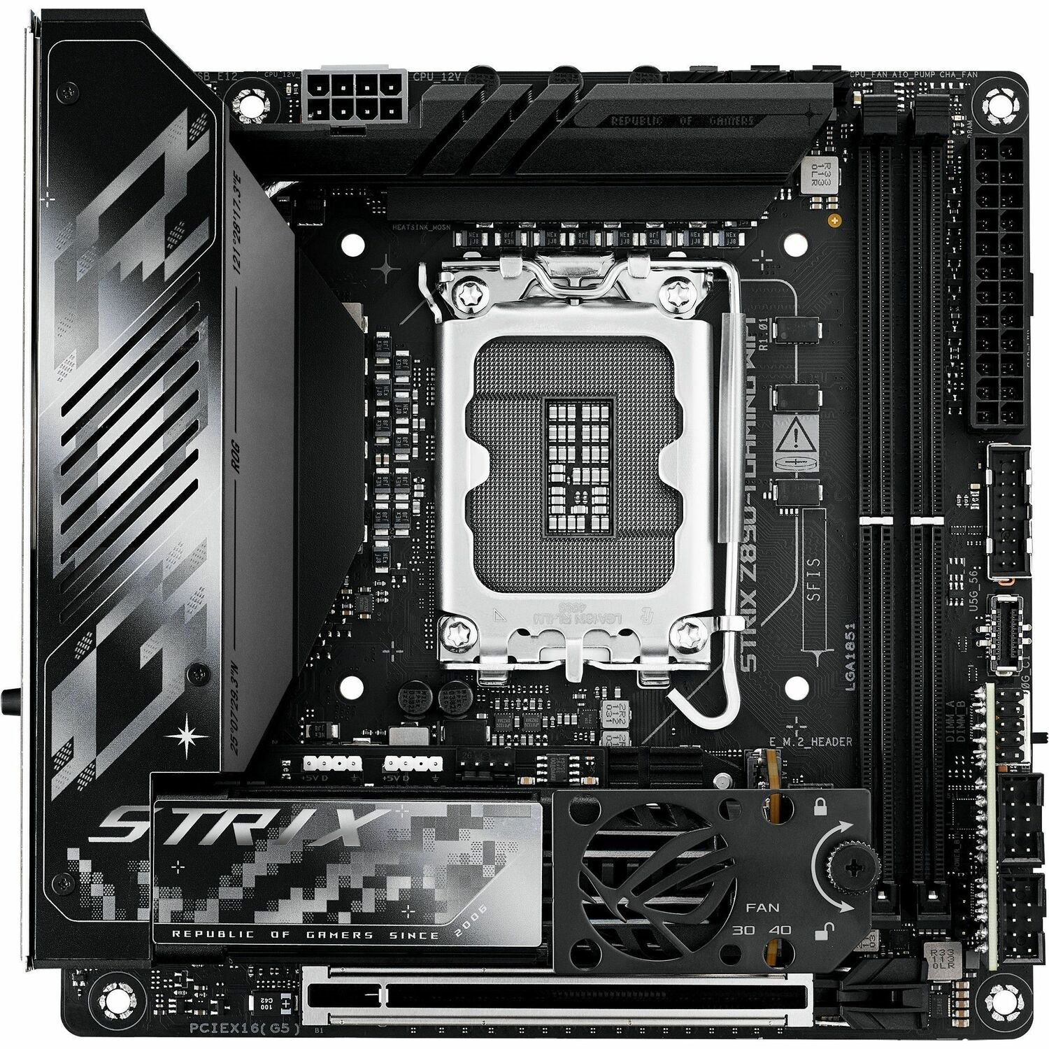 Asus ROG Strix Z890-I GAMING WIFI Gaming Desktop Motherboard - Intel Z890 Chipset - Socket LGA-1851 - Mini ITX