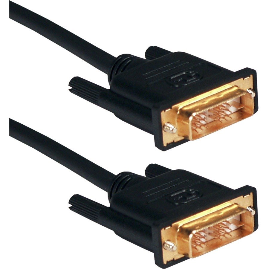 QVS 8-Meter DVI Male to Male HDTV/Digital Flat Panel Gold Video Cable