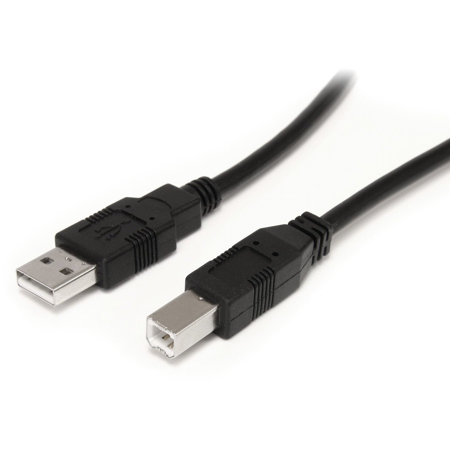 StarTech.com 9 m / 30 ft Active USB A to B Cable - M/M - Black USB 2.0 A to B Cord - Printer Cable - Extension USB Cable (USB2HAB30AC)