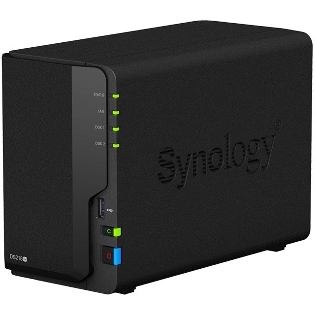 Synology DiskStation DS218 2 x Total Bays SAN/NAS Storage System RTD1296 Quad-core (4 Core) 1.40 GHz - 2 GB RAM - DDR4 SDRAM Desktop