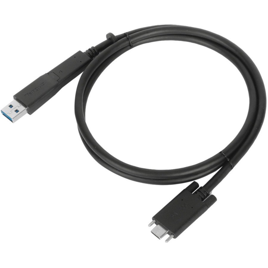 Targus 1M USB-C Male with Screw to USB-C Male Cable with USB-A Tether