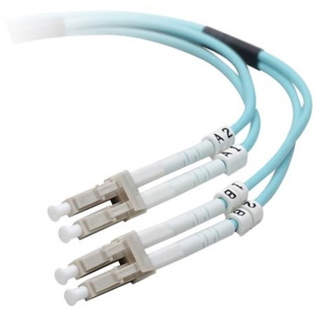 Belkin Fiber Optic Cable; 10GB Aqua Multimode LC/LC Duplex MMF, 50/125 OM3
