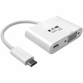 Eaton Tripp Lite Series USB-C to VGA Adapter with PD Charging, White
