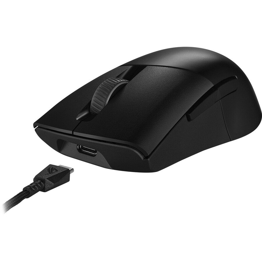 Asus ROG Keris Wireless AimPoint Gaming Mouse - Bluetooth/Radio Frequency - USB 2.0 Type A - Optical - 5 Programmable Button(s) - Black - 1