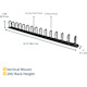 StarTech.com Vertical Cable Organizer with D-Ring Hooks - Vertical Cable Management Panel - 20U - 2.8ft.
