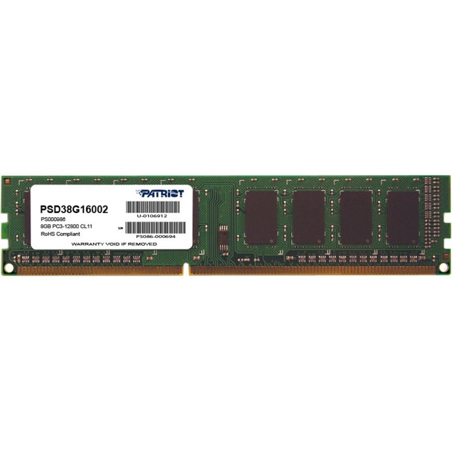 Patriot Memory Signature RAM Module - 8 GB - DDR3-1600/PC3-12800 DDR3 SDRAM - 1600 MHz - CL11