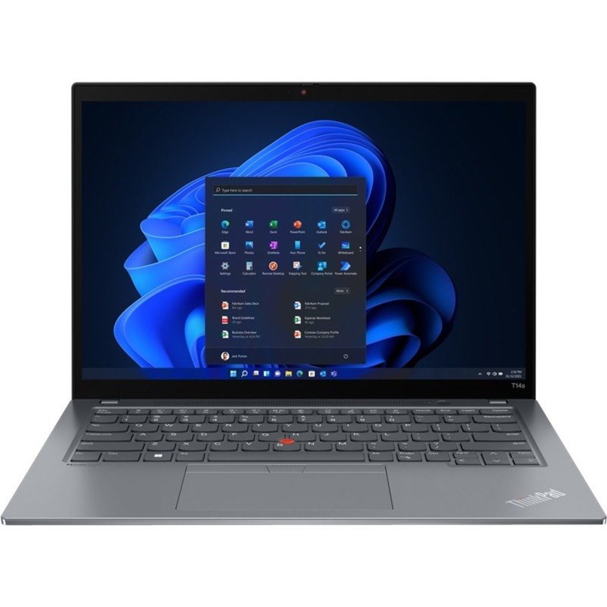 Lenovo ThinkPad T14s Gen 3 21BR00FRUS 14" Touchscreen Notebook - WUXGA - Intel Core i5 12th Gen i5-1250P - 16 GB - 256 GB SSD - English Keyboard - Storm Gray