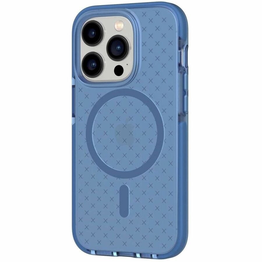 Tech21 Evo Check Case for Apple iPhone 14 Pro Smartphone - Tranquil Blue