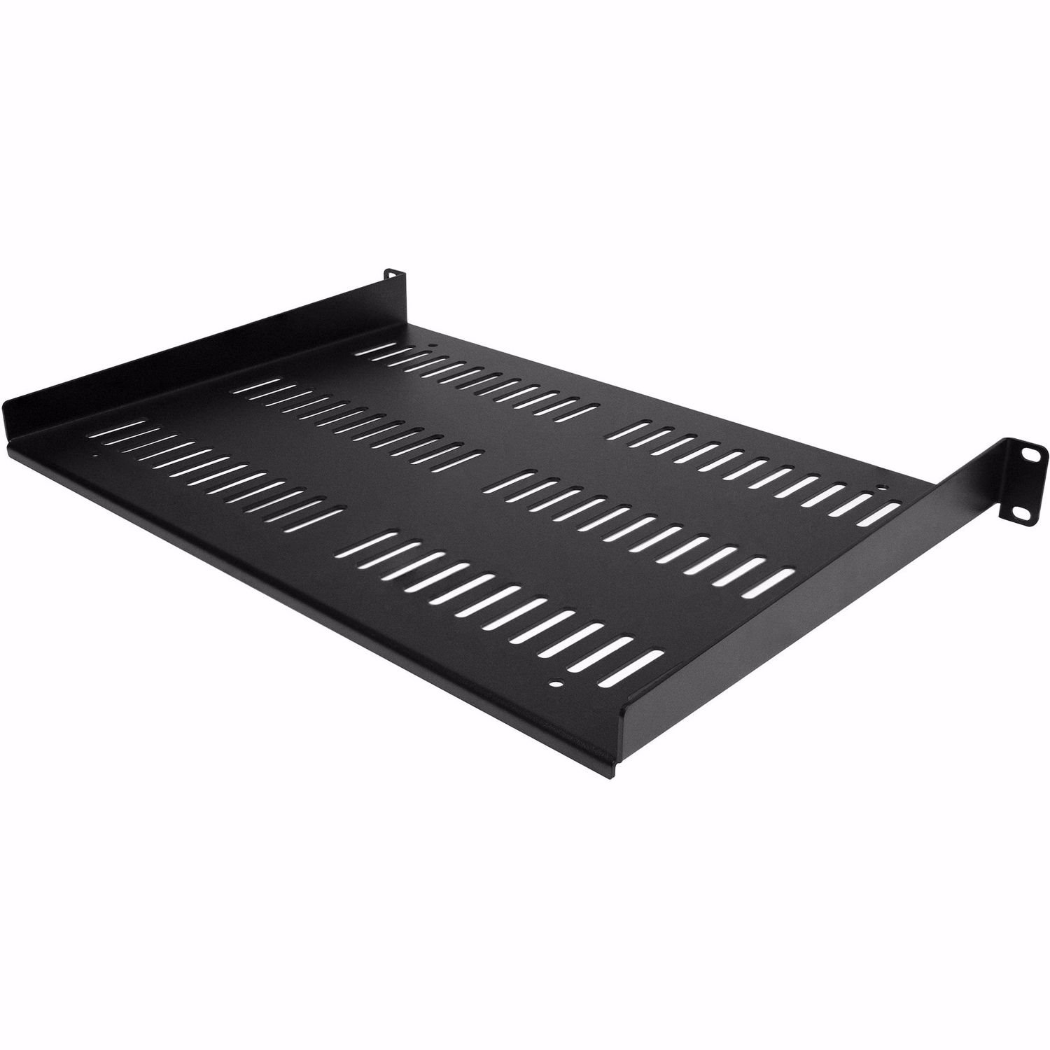 StarTech.com 1U Vented Server Rack Cabinet Shelf - Fixed 12" Deep Cantilever Rackmount Tray for 19" Data/AV/Network Enclosure w/Cage Nuts